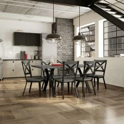 Budget 🎉 Rectangle Amisco Laredo Jasper 7 Piece Dining Table Set 🥰 11 Budget 🎉 Rectangle Amisco Laredo Jasper 7 Piece Dining Table Set 🥰 -Kitchen Sales Store detail2AMS612