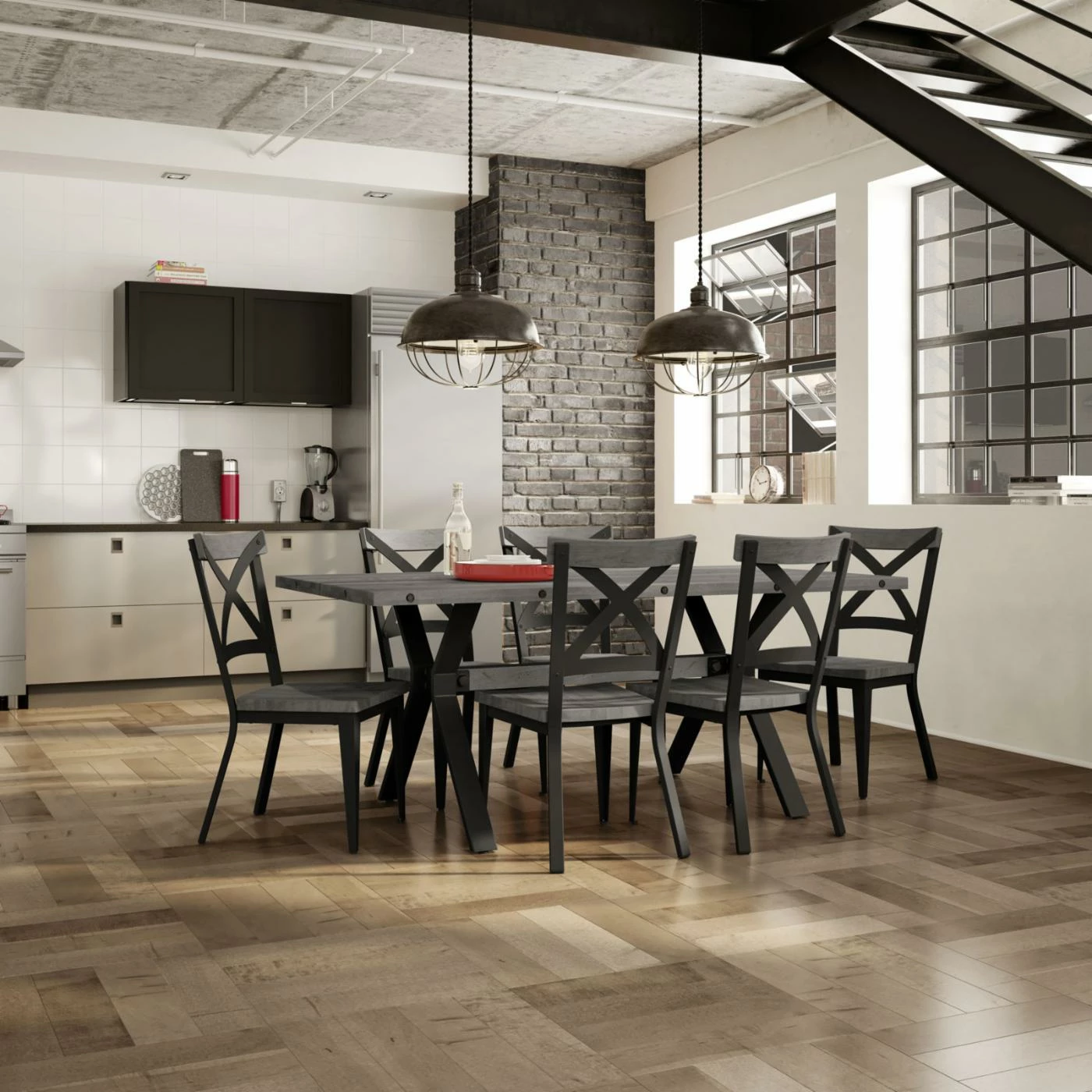 Budget 🎉 Rectangle Amisco Laredo Jasper 7 Piece Dining Table Set 🥰 6 Budget 🎉 Rectangle Amisco Laredo Jasper 7 Piece Dining Table Set 🥰 - Image 4