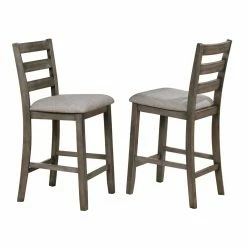 Hot Sale ⌛ Crown Mark Tahoe Fabric Square 5 Piece Counter Height Dining Table Set 🥰 -Kitchen Sales Store detail2CROW084