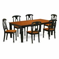 Brand new 🤩 Rectangle East West Furniture Logan 7 Piece Keyhole Dining Table Set ⌛ -Kitchen Sales Store detail2EASE761