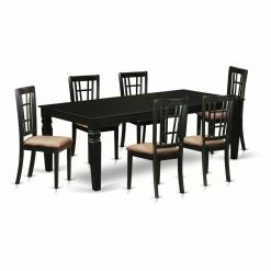 Cheap ⭐ Rectangle East West Furniture Logan 7 Piece Windowpane Dining Table Set 🌟 -Kitchen Sales Store detail2EASE767