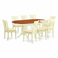 Deals 🔔 Oval East West Furniture Plainville 9 Piece Empire Dining Table Set 😍 -Kitchen Sales Store detail2EASE930