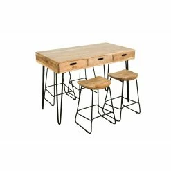 Cheapest 🔔 Rectangle Jofran Rollins 5 Piece Solid Acacia Counter Height Dining Set 🥰 -Kitchen Sales Store detail2JSI1809