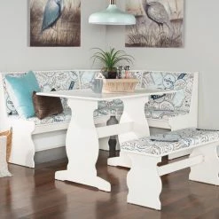 Wholesale 😀 Rectangle Linon Sasha Coffee Breakfast Nook 🛒 -Kitchen Sales Store detail2LHD1870