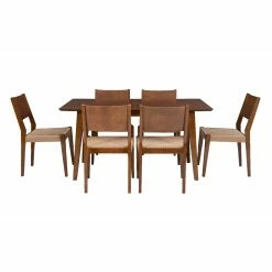 Wholesale 🎉 Rectangle Powell Cadence 7-Piece Dining Set - Brown 🥰 -Kitchen Sales Store detail2LHD2450