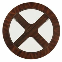 Top 10 😉 Roundhill Furniture Cylina Glass Top Round Dining Table With 4 Chairs ✔️ -Kitchen Sales Store detail2ROUN101