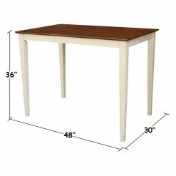 Buy 🥰 Rectangle International Concepts Raymond Rectangular 5 Piece Counter Height Dining Table Set With X-Back Stool 👍 -Kitchen Sales Store detail2WWI504