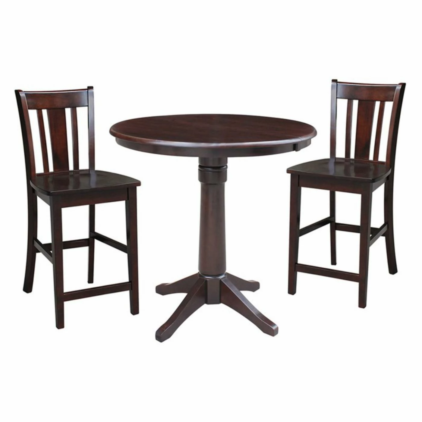 Outlet ⭐ Oval International Concepts 3 Piece Straight Base Dining Table Set With San Remo Counter Stools 🛒 6 Outlet ⭐ Oval International Concepts 3 Piece Straight Base Dining Table Set With San Remo Counter Stools 🛒 - Image 4