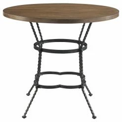 New 😀 Round Acme Furniture Qamar 5 Piece Counter Height Dining Table Set 😀 -Kitchen Sales Store detail3ACM4378