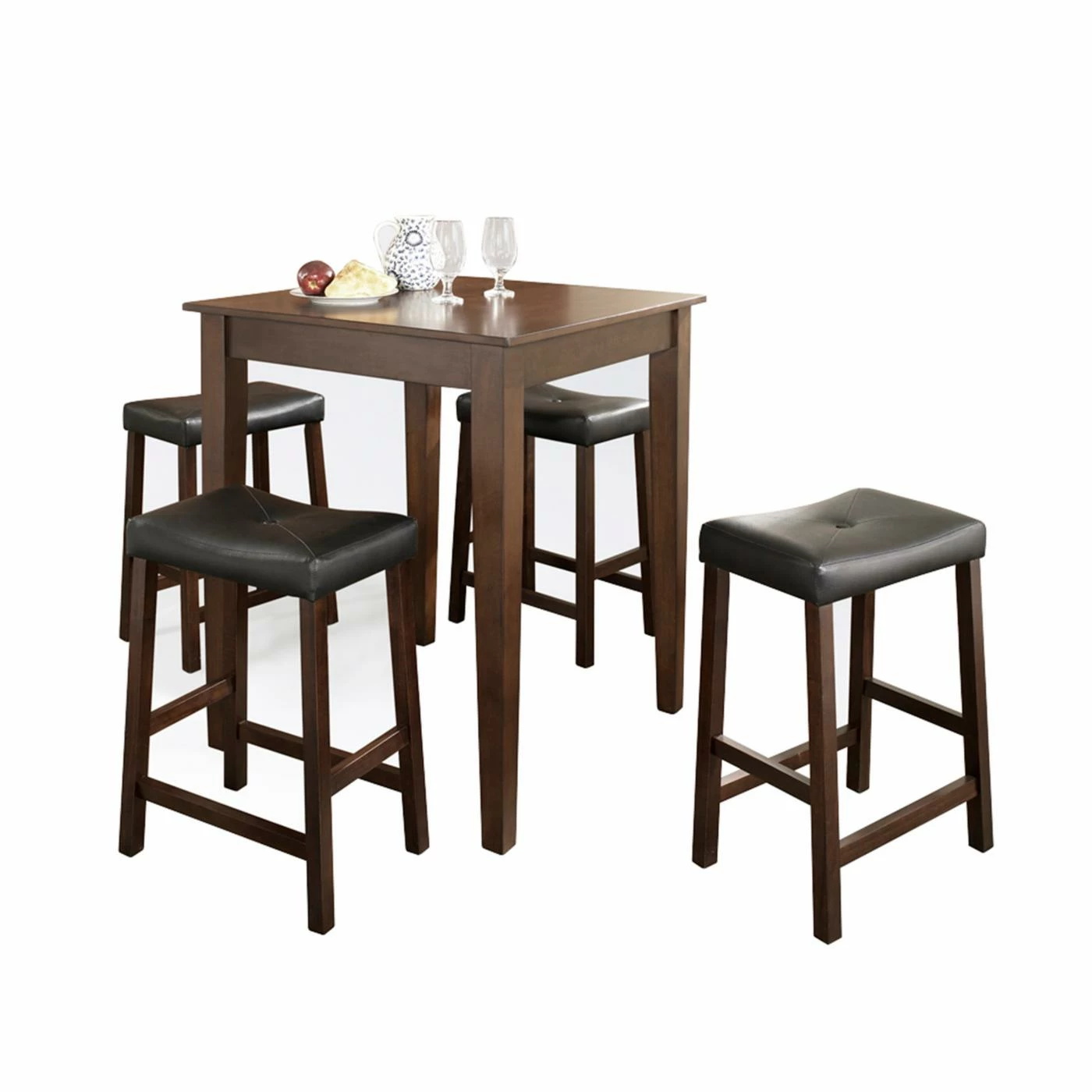 New โญ Square Crosley 5-Piece Pub Dining Set With Tapered Leg And Upholstered Saddle Stools ๐ 8 New โญ Square Crosley 5-Piece Pub Dining Set With Tapered Leg And Upholstered Saddle Stools ๐ - Image 6