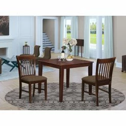 Best Sale 🛒 Square East West Furniture 3 Piece Slat Back Breakfast Nook Dining Table Set 👏 17 Best Sale 🛒 Square East West Furniture 3 Piece Slat Back Breakfast Nook Dining Table Set 👏 -Kitchen Sales Store detail3EASE645