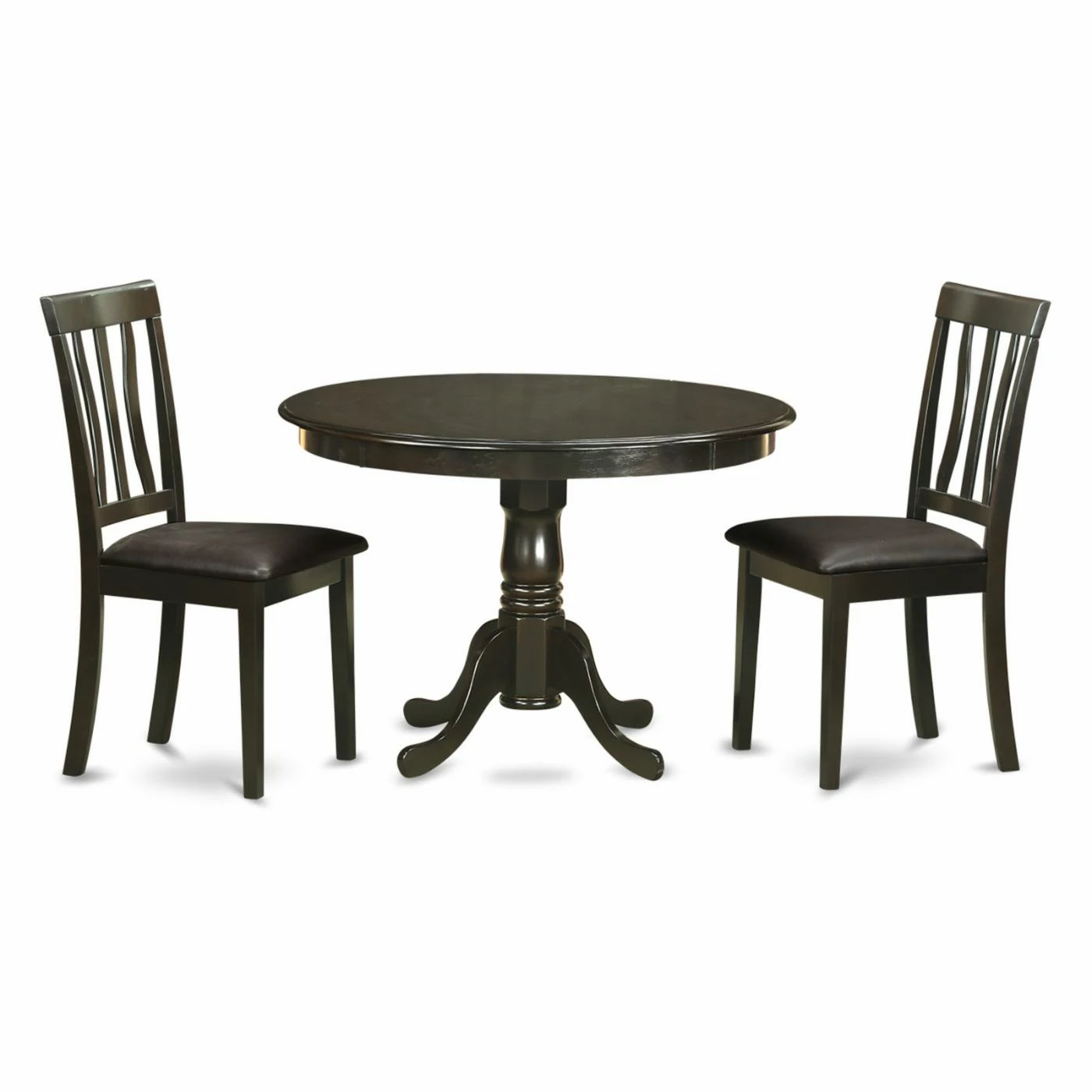 Wholesale 🎉 Round East West Furniture Hartland 3 Piece Splat Back Dining Table Set ❤️ 8 Wholesale 🎉 Round East West Furniture Hartland 3 Piece Splat Back Dining Table Set ❤️ - Image 6