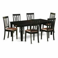 Cheap ❤️ Rectangle East West Furniture Logan 7 Piece Splat Back Dining Table Set 🤩 -Kitchen Sales Store detail3EASE743