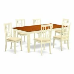 Cheap ⭐ Rectangle East West Furniture Logan 7 Piece Windowpane Dining Table Set 🌟 -Kitchen Sales Store detail3EASE767