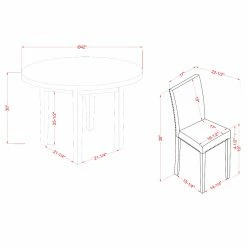 Cheap ❤️ Furniture Of America Taswell 5-Piece Round Dining Table Set ✨ 13 Cheap ❤️ Furniture Of America Taswell 5-Piece Round Dining Table Set ✨ -Kitchen Sales Store detail3ENLB5505