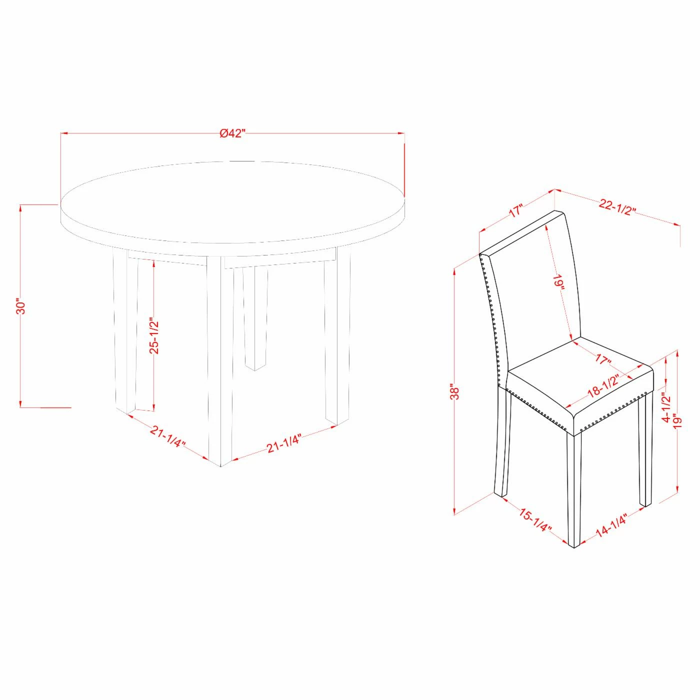 Cheap ❤️ Furniture Of America Taswell 5-Piece Round Dining Table Set ✨ 8 Cheap ❤️ Furniture Of America Taswell 5-Piece Round Dining Table Set ✨ - Image 6
