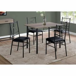 Brand new 🎉 Rectangle Monarch Specialties 5 Piece Dining Table Set With Cross Back Chairs 😍 -Kitchen Sales Store detail3MON1540