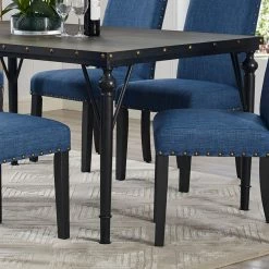 Deals 👏 Rectangle Roundhill Furniture Biony 7 Piece Wooden Dining Table Set 👏 -Kitchen Sales Store detail3ROUN335