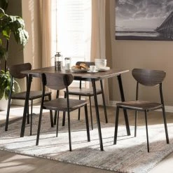 Best Pirce ๐ Rectangle Baxton Studio Ornette 5 Piece Dining Table Set ๐ 15 Best Pirce ๐ Rectangle Baxton Studio Ornette 5 Piece Dining Table Set ๐ -Kitchen Sales Store detail3WSI3876