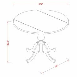 Budget 🔥 Casual Dining Sets East West Furniture Dublin DLIP3 Three Piece Drop Leaf Dining Set 🎉 -Kitchen Sales Store detail4EASE1329