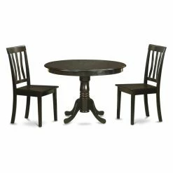Wholesale 🎉 Round East West Furniture Hartland 3 Piece Splat Back Dining Table Set ❤️ 15 Wholesale 🎉 Round East West Furniture Hartland 3 Piece Splat Back Dining Table Set ❤️ -Kitchen Sales Store detail4EASE697