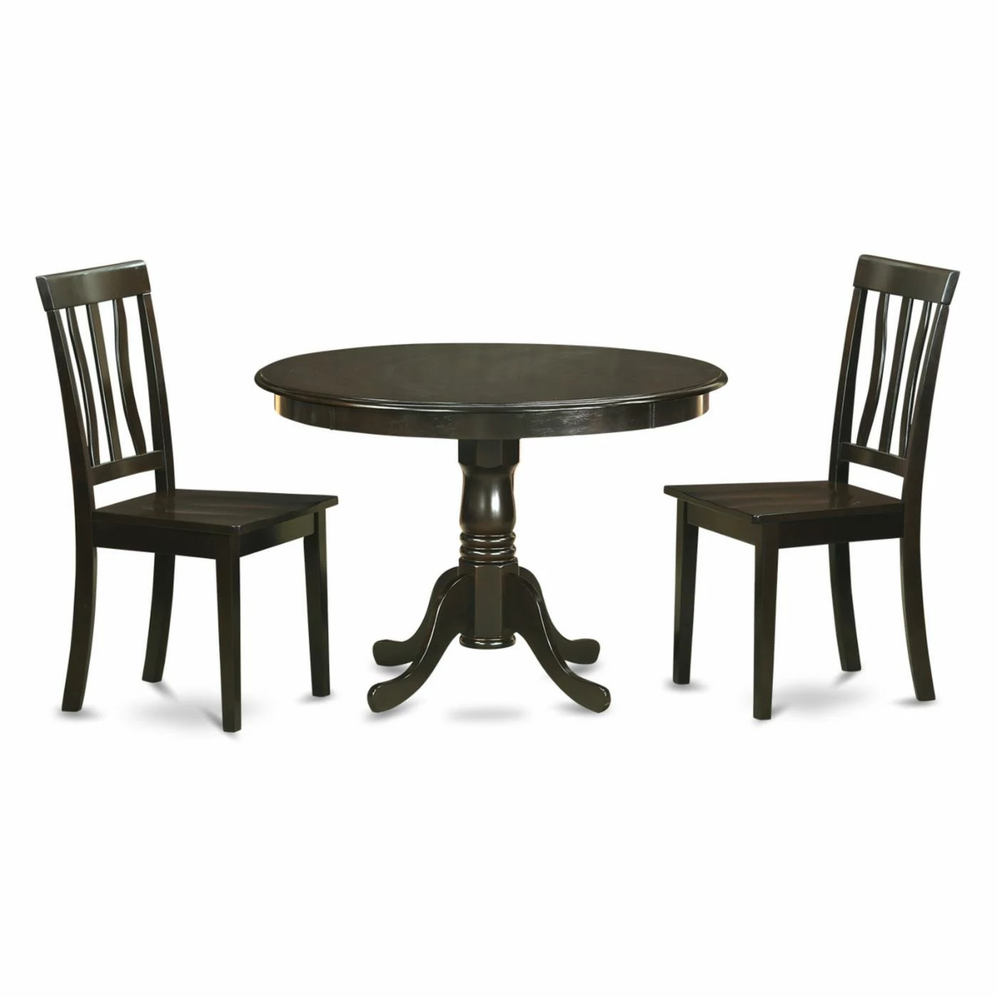 Wholesale 🎉 Round East West Furniture Hartland 3 Piece Splat Back Dining Table Set ❤️ 9 Wholesale 🎉 Round East West Furniture Hartland 3 Piece Splat Back Dining Table Set ❤️ - Image 7