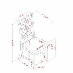 Best Sale 😍 Rectangle Furniture Of America Mudd Transitional 5-Piece Dining Set 👏 -Kitchen Sales Store detail4ENLB5714