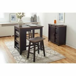 Discount 👏 Rectangle Jofran Madison County 3 Piece Counter Height Dining Set 🔔 -Kitchen Sales Store detail4JSI1771