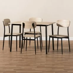 Promo 🛒 Rectangle Baxton Studio Honore 5 Piece Dining Table Set ✨ 16 Promo 🛒 Rectangle Baxton Studio Honore 5 Piece Dining Table Set ✨ -Kitchen Sales Store detail4WSI3875