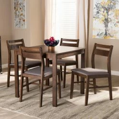 Best reviews of 😀 Square Baxton Studio Lovy 5 Piece Dining Set ❤️ -Kitchen Sales Store detail4WSI4553