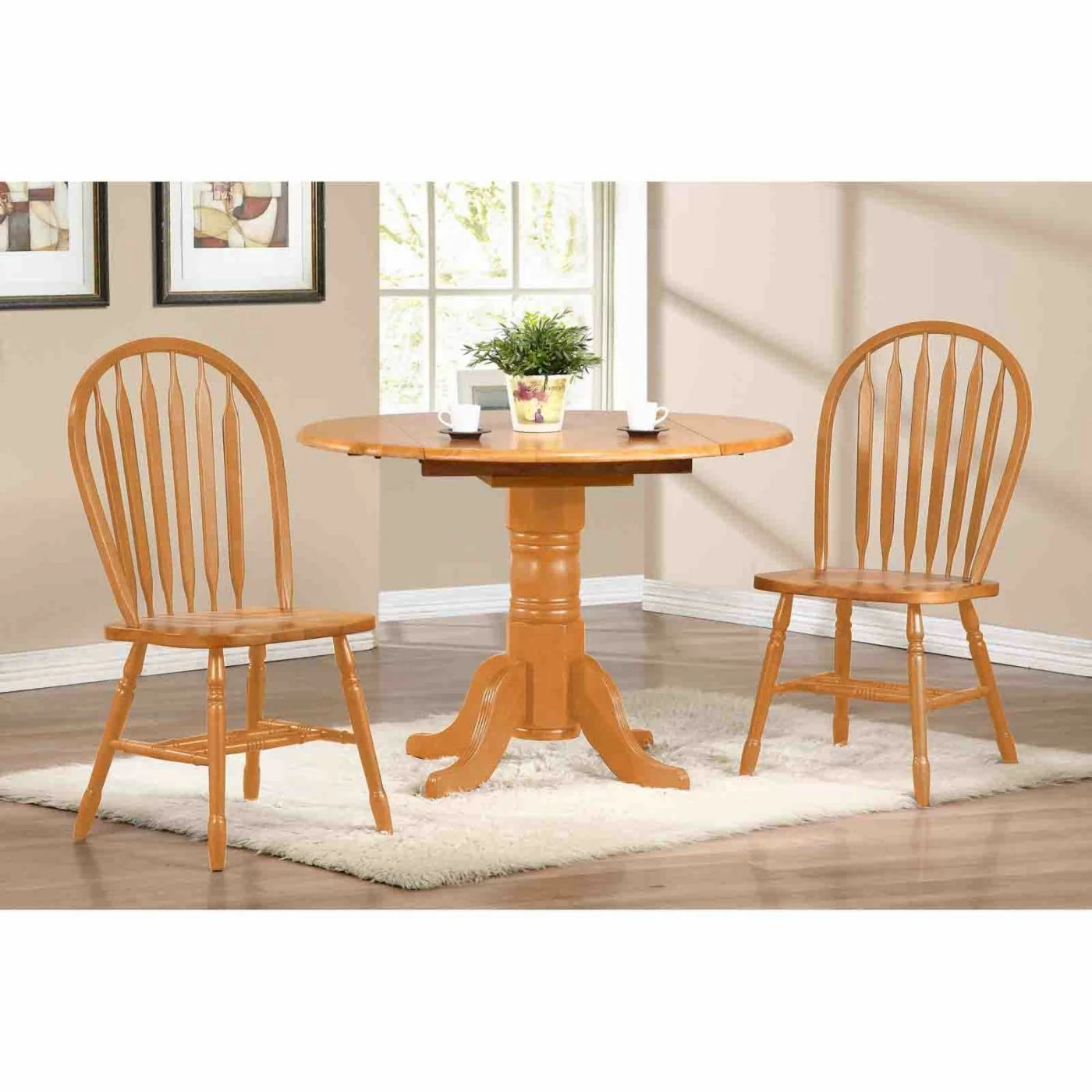Outlet ๐ Sunset Trading 3-Piece 42 In. Round Drop Leaf Dining Set With Arrowback Chairs ๐ 10 Outlet ๐ Sunset Trading 3-Piece 42 In. Round Drop Leaf Dining Set With Arrowback Chairs ๐ - Image 8