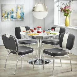 Coupon 🔥 Round Target Marketing Systems Raleigh 5 Piece Dining Table Set 🎁 -Kitchen Sales Store detail5TMS333