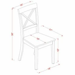Deals 🥰 Round East West Furniture Sudbury 5 Piece Dual Drop Leaf Dining Table Set With Cross Back Dining Chairs - Linen White 😀 -Kitchen Sales Store detail6EASE1429