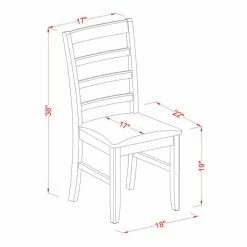Best deal ✨ Round East West Furniture Sudbury 5 Piece Dual Drop Leaf Dining Table Set With Ladder Back Chairs 👍 -Kitchen Sales Store detail6EASE1443