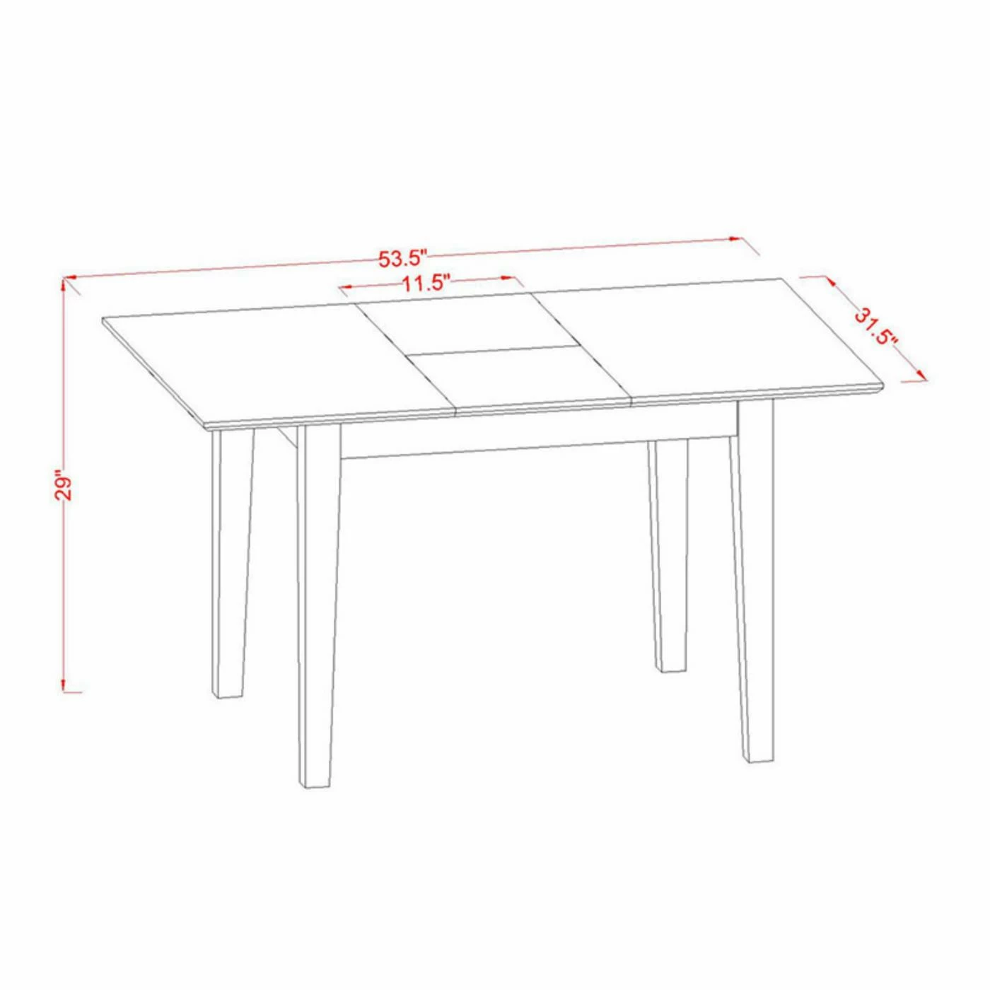 Cheap ๐ Rectangle East West Furniture 5 Piece Norfolk Dining Table Set With Wood Seat ๐งจ 8 Cheap ๐ Rectangle East West Furniture 5 Piece Norfolk Dining Table Set With Wood Seat ๐งจ - Image 6
