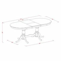 Budget 🛒 Oval East West Furniture 9 Piece Plainville Extending Dining Table - Black / Cherry ⭐ 10 Budget 🛒 Oval East West Furniture 9 Piece Plainville Extending Dining Table - Black / Cherry ⭐ -Kitchen Sales Store detail6EASE1481