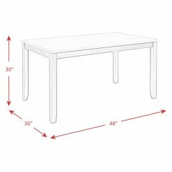 Cheap 👍 Rectangle Picket House Furnishings Kona 5 Piece Dining Table Set 🤩 -Kitchen Sales Store detail6ELET1022