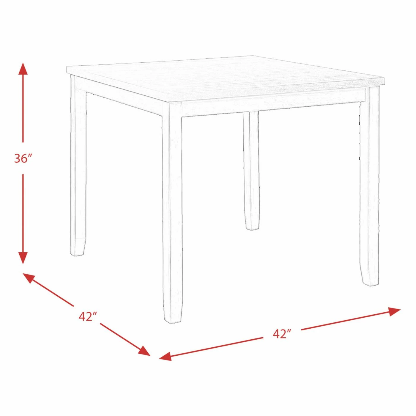 Best Pirce ❤️ Square Picket House Furnishings Kona 5 Piece Counter Height Dining Set 🥰 11 Best Pirce ❤️ Square Picket House Furnishings Kona 5 Piece Counter Height Dining Set 🥰 - Image 9