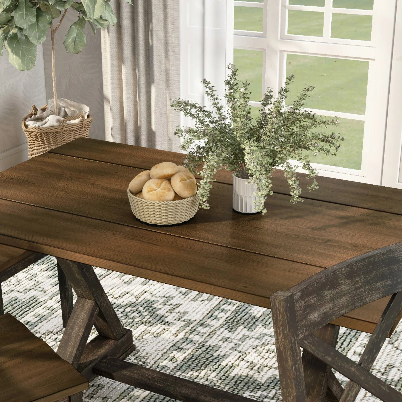 Discount ๐ Rectangle Furniture Of America Merritt 5 Piece Rustic Dinning Set - Antique Light Oak ๐ 11 Discount ๐ Rectangle Furniture Of America Merritt 5 Piece Rustic Dinning Set - Antique Light Oak ๐ - Image 9