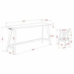 Top 10 🛒 Rectangle Furniture Of America Rezza 4-Piece Counter Height Table Set 🎁 -Kitchen Sales Store detail6ENLB5387