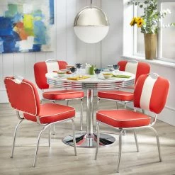 Coupon 🔥 Round Target Marketing Systems Raleigh 5 Piece Dining Table Set 🎁 -Kitchen Sales Store detail6TMS333