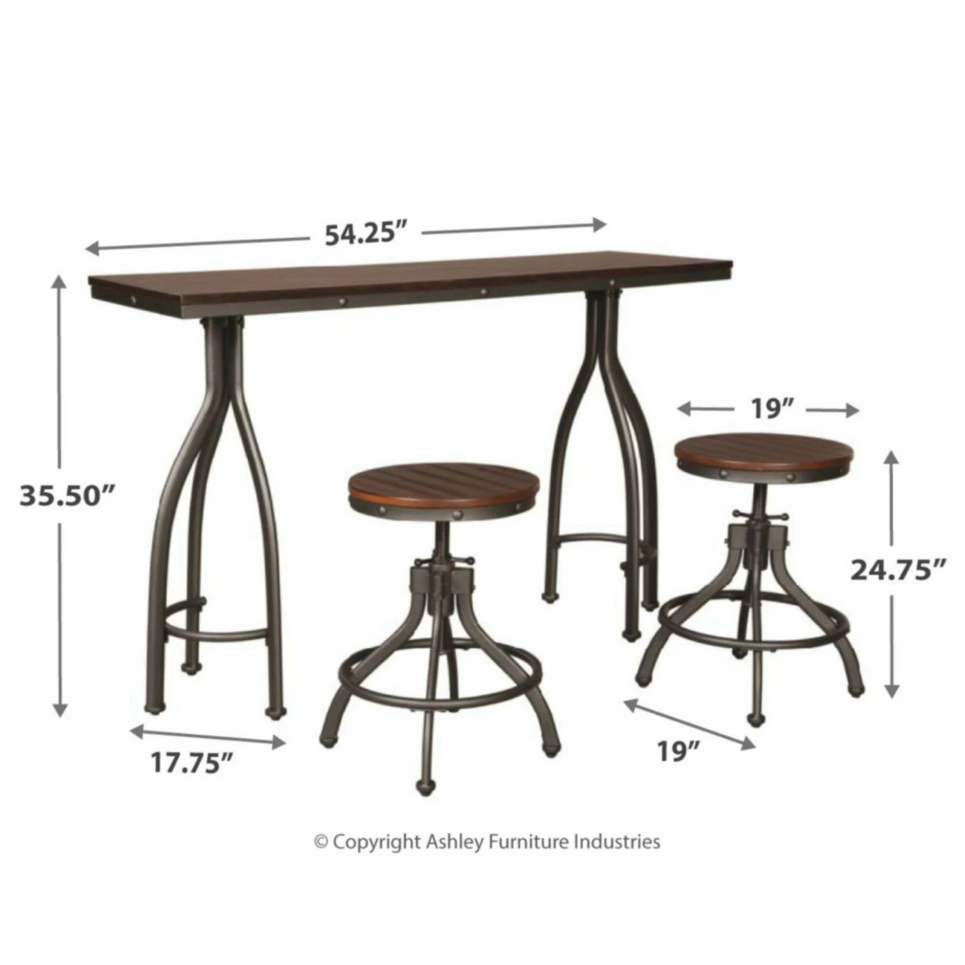Cheap โ๏ธ Rectangle Signature Design By Ashley Odium 3 Piece Counter Height Dining Table Set ๐ฅ 6 Cheap โ๏ธ Rectangle Signature Design By Ashley Odium 3 Piece Counter Height Dining Table Set ๐ฅ - Image 4