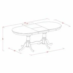 Wholesale 🎁 East West Furniture Plainville 5 Piece Oval Extending Dining Table Set - Buttermilk / Cherry 😉 -Kitchen Sales Store detail7EASE1408