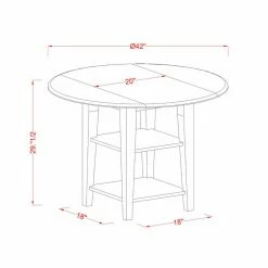 Deals 🥰 Round East West Furniture Sudbury 5 Piece Dual Drop Leaf Dining Table Set With Cross Back Dining Chairs - Linen White 😀 -Kitchen Sales Store detail7EASE1429