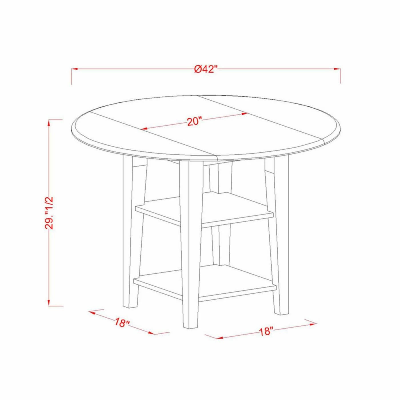 Brand new 🛒 Round East West Furniture Sudbury 3 Piece Dual Drop Leaf Dining Table Set With Cross Back Chairs 🔔 9 Brand new 🛒 Round East West Furniture Sudbury 3 Piece Dual Drop Leaf Dining Table Set With Cross Back Chairs 🔔 - Image 7