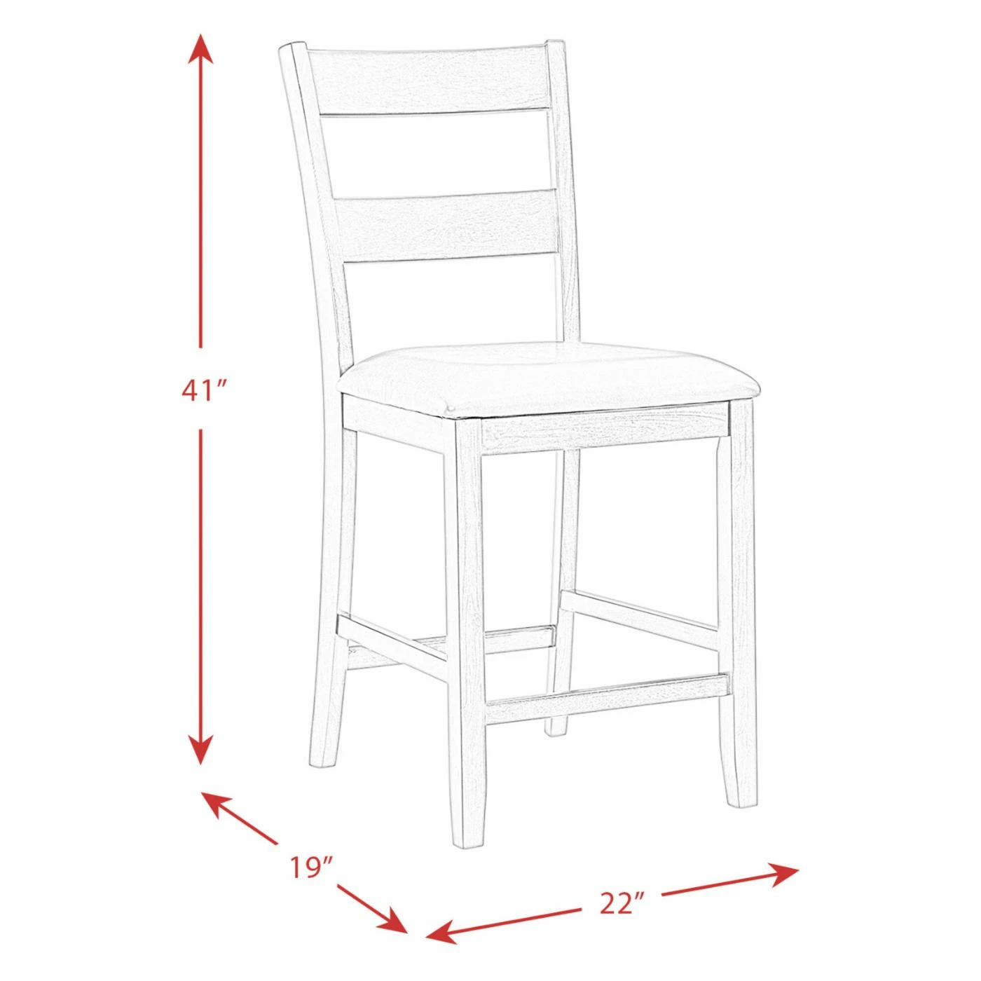 Buy 😍 Square Picket House Furnishings Reid 5 Piece Counter Height Dining Set 🔥 12 Buy 😍 Square Picket House Furnishings Reid 5 Piece Counter Height Dining Set 🔥 - Image 10