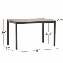 Buy 🔥 Chelsea Lane Rectangle Weston Home Tempe 5-Piece Metal Table With Faux Marble Top Dining Set - Dark Brown 🧨 -Kitchen Sales Store detail7HME2610