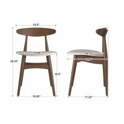 Budget 🤩 Rectangle Chelsea Lane Mid Century Modern 6 Piece Dining Set 👍 -Kitchen Sales Store detail7HME3179