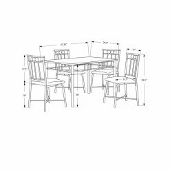 Best deal 🔥 Monarch Specialties Rectangle Monarch Falkville 5 Piece Dining Table Set 😉 -Kitchen Sales Store detail7MON1071