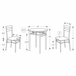 Best deal π€© Monarch Specialties Furman 3 Piece Round Dining Table Set β€οΈ 7 Best deal π€© Monarch Specialties Furman 3 Piece Round Dining Table Set β€οΈ -Kitchen Sales Store detail7MON1281